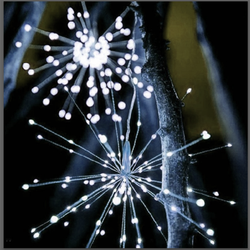 doprowadziło wodoodporna eksplodująca gwiazda fajerwerki lampa bajkowe oświetlenie bożonarodzeniowe lampa z drutu miedzianego dmuchawiec łańcuchy świetlne dekoracje robić przydomowego ogrodu