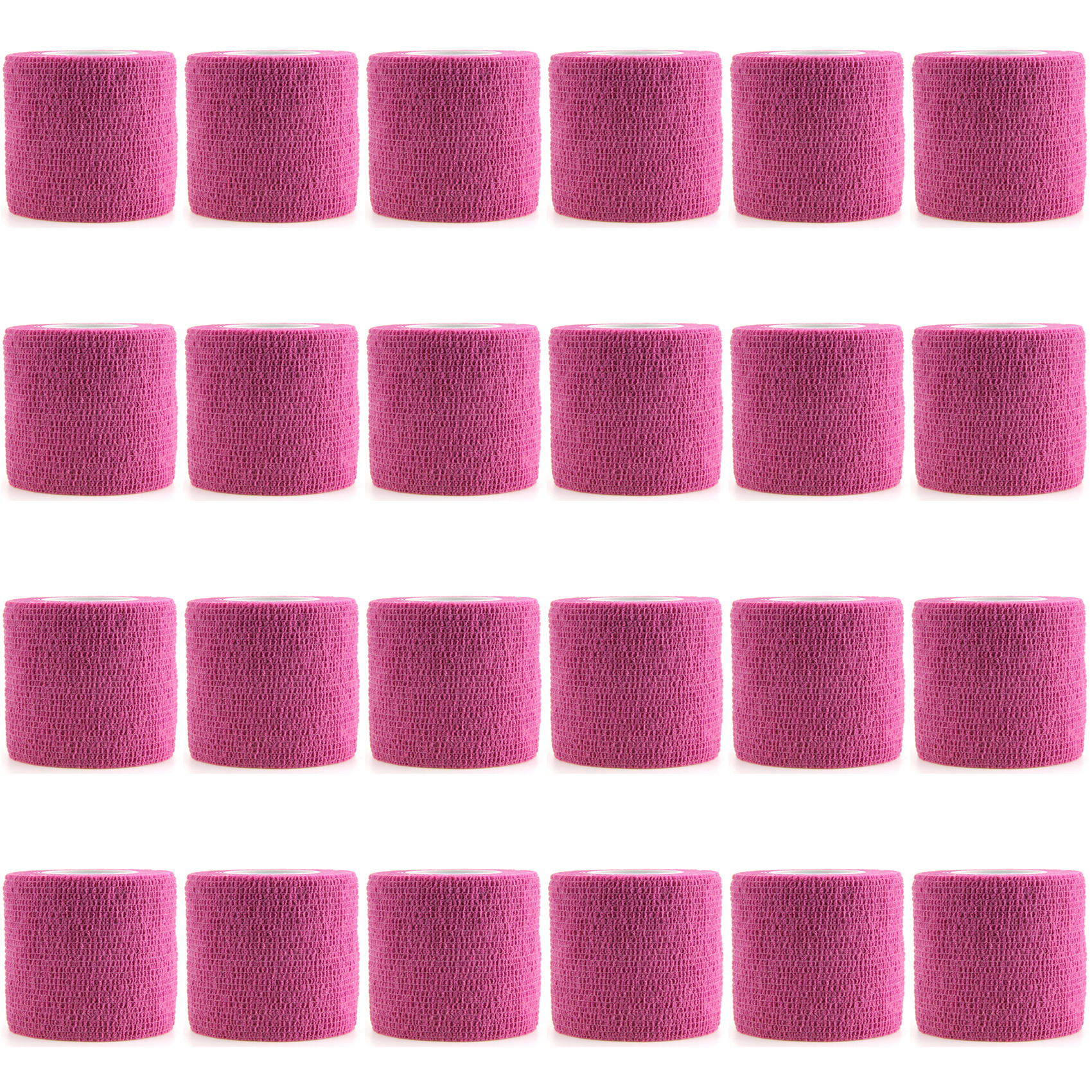 24 rolls Self Adhesive Bandage Wrap Cohesive Bandage Sports Tape Vet Wrap: Pink