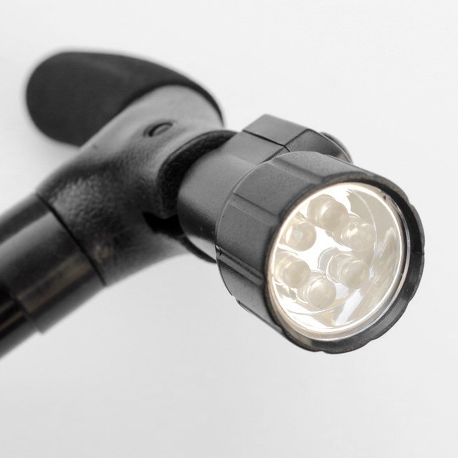 Foldable Walking Sticks Cane Aluminum Alloy Camping Hiking Trekking T-Handlebar Walking Poles Telescopic Stick with LED Light