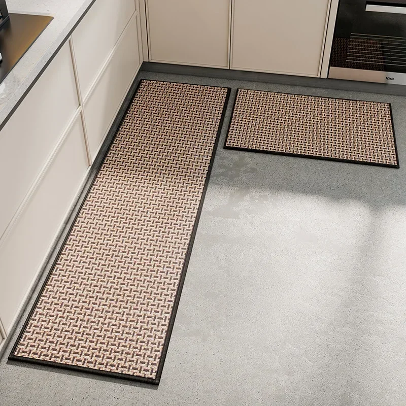 Premium halkfri köksmatta med hög densitet - superabsorberande olja och vatten, lätt att rengöra vävd matta för kök: 50 cm x 120cm / Vit