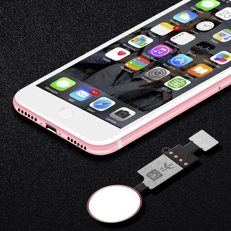 Pour iPhone 7 7P 8 8plus bouton accueil retour retour bouton accueil avec câble flexible autocollant en caoutchouc pas de contact ID empreinte digitale