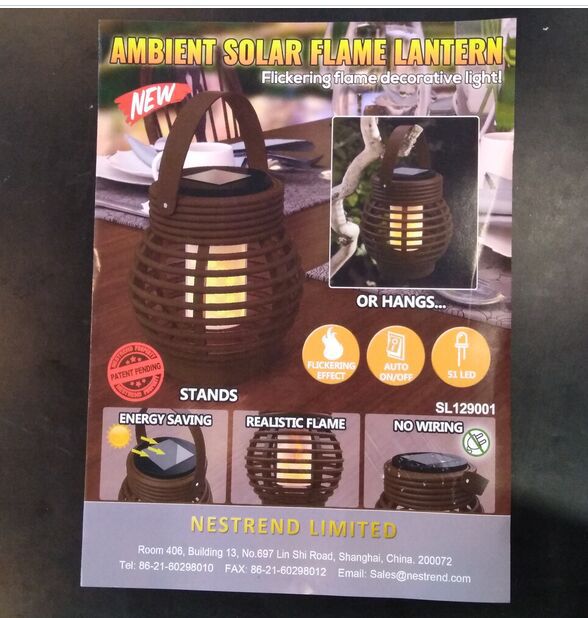 Udendørs bur solcelle lampe havelamper håndvævet vævet rattan bur lampe sol flamme lampe 51 led hængende bur