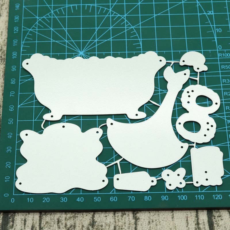 Mai bañera y bebé oso Metal troqueles de corte, plantillas para álbum de fotos grabado decorativo Tarjeta de papel para manualidades