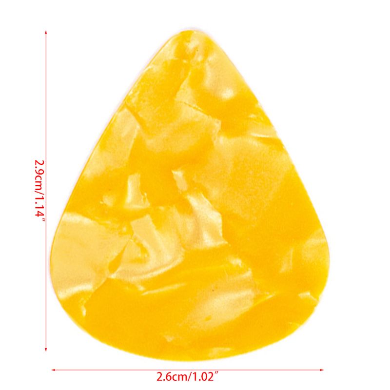 Púas de guitarra calibre grueso pesado surtido perla variedad Sampler paquete-50 piezas coloridas