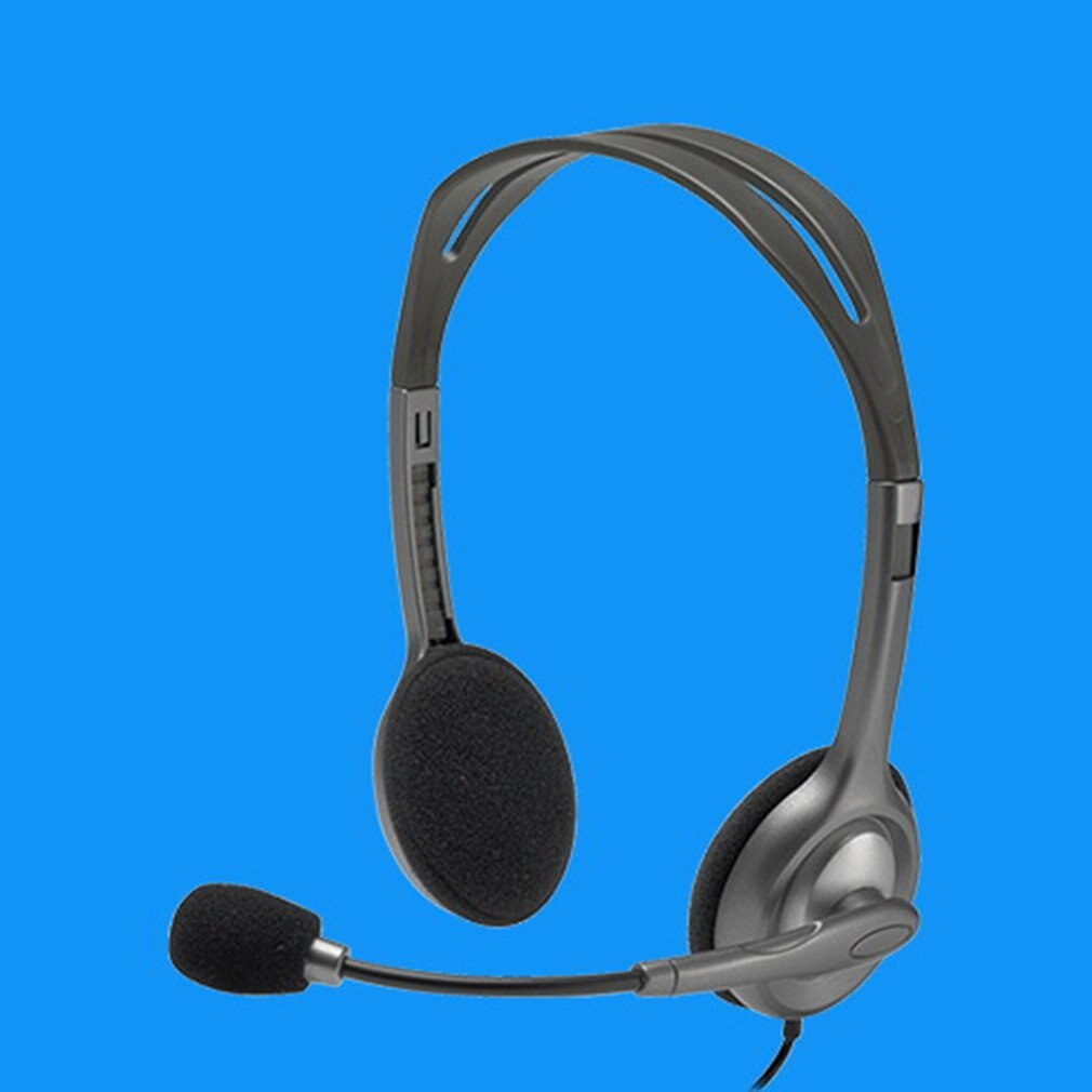 H111 Office Stereo Headset With Microphone 3.5mm Wired Noise Cancelling Headphone Mic Gaming Headset