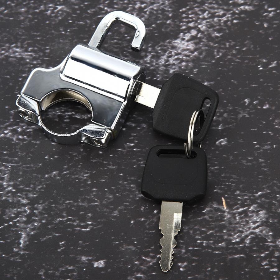 Universal Motorcycle Helmet Lock 22mm Handlebars Helmet Security Lock Padlock with 2 Keys for motorcycle with 22mm handlebar