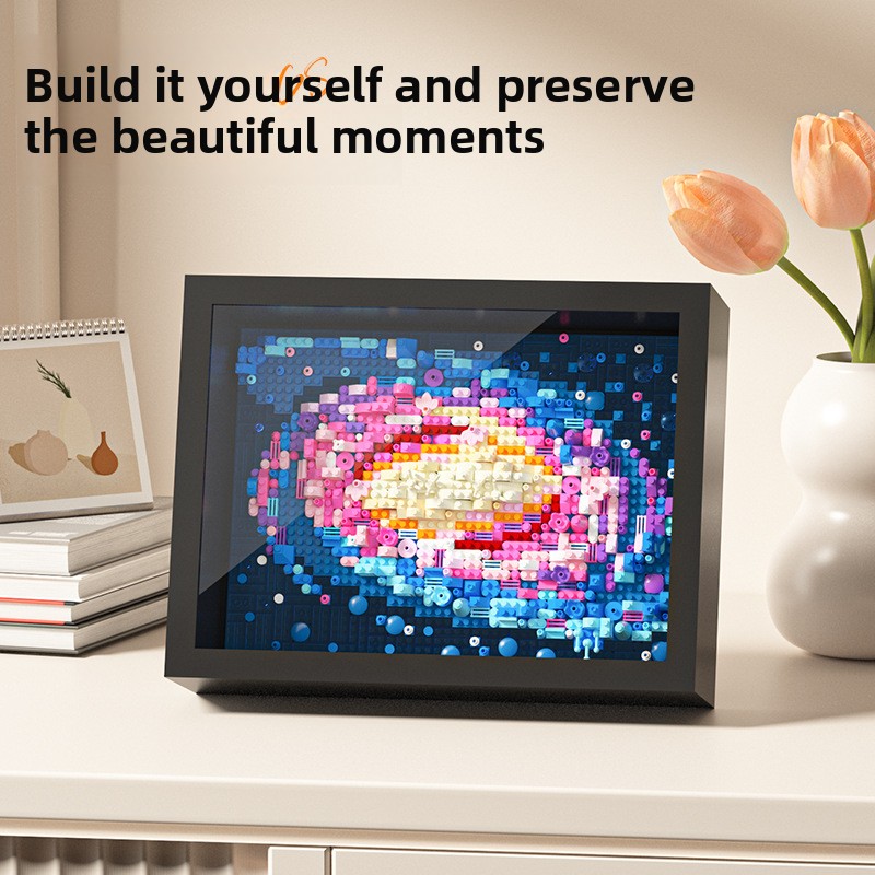 Cross-border Ji Hui M3061 Photo Frame Painting|Safe Non-toxic Educational DIY|Fits Standard Building Bricks Toy
