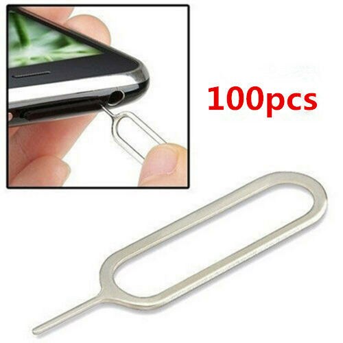 100Pcs Slim Sim Kaart Lade Pin Eject Removal Tool Naald Opener Ejector Voor Meest Smartphone Card Taker Draagbare Mini sim-kaart