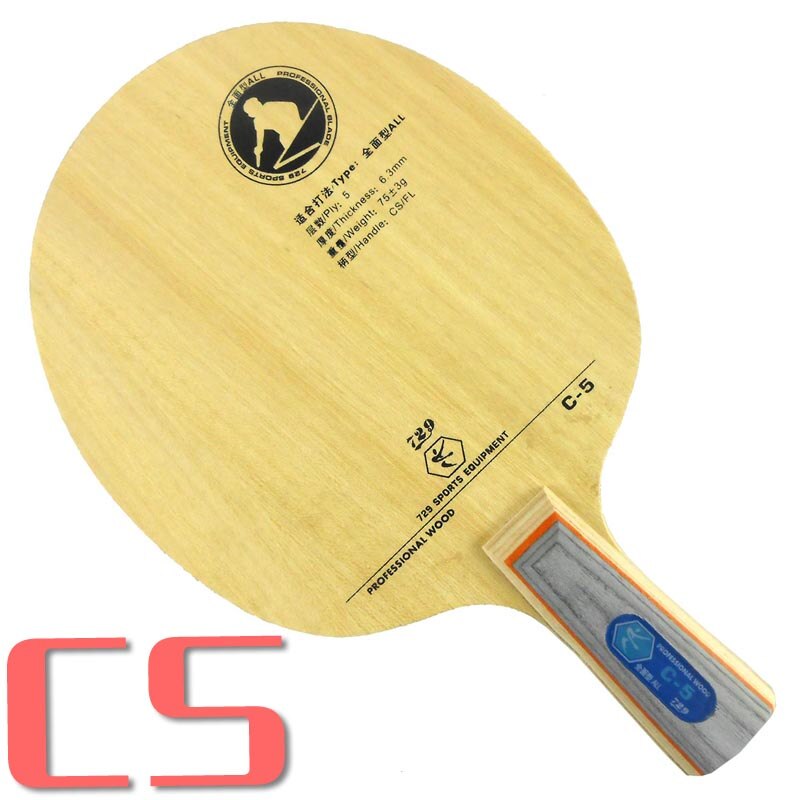 Ritc 729 venskab c -5 (c5, c 5)  bordtennisblad: Cs kort håndtag