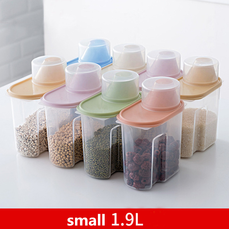 1.9L/2.5L Thuis Koelkast Keuken Opslag Flessen Kast Desktop Plastic Graan Opslag Container Transparant Voedsel Container