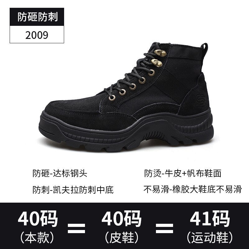 Niezniszczalne buty męskie ochronne buty robocze z stalowa nasadka na palec odporne na przebicie buty lekkie oddychające sneakersy Dropshipping: Black / 41