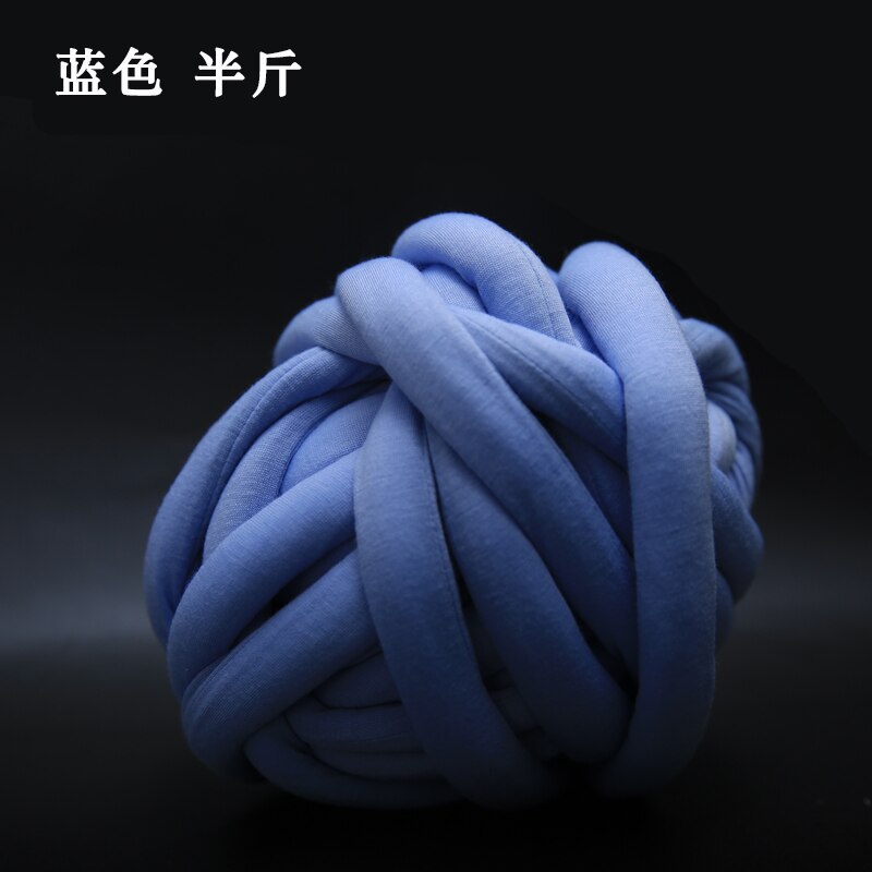 Super Grof Wol Gevulde Katoen Kern Garen Diy Hand-Gebreide Deken Materiaal Merino Wol Alternatieve Huisdier Vriendelijke 500G: Blue / 500g