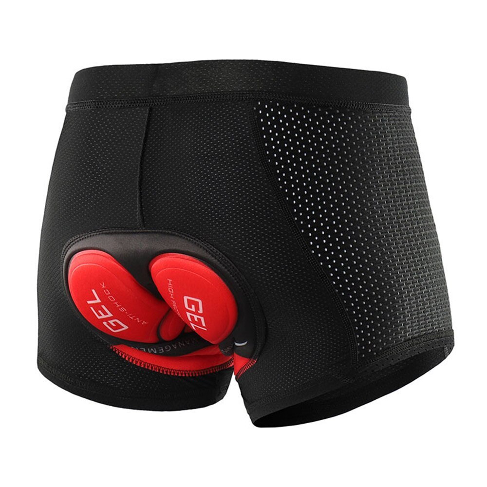 Short de cyclisme rembourré 5D pour hommes, 100% Lycra résistant aux chocs, pour vtt, vélo de route: Black / M