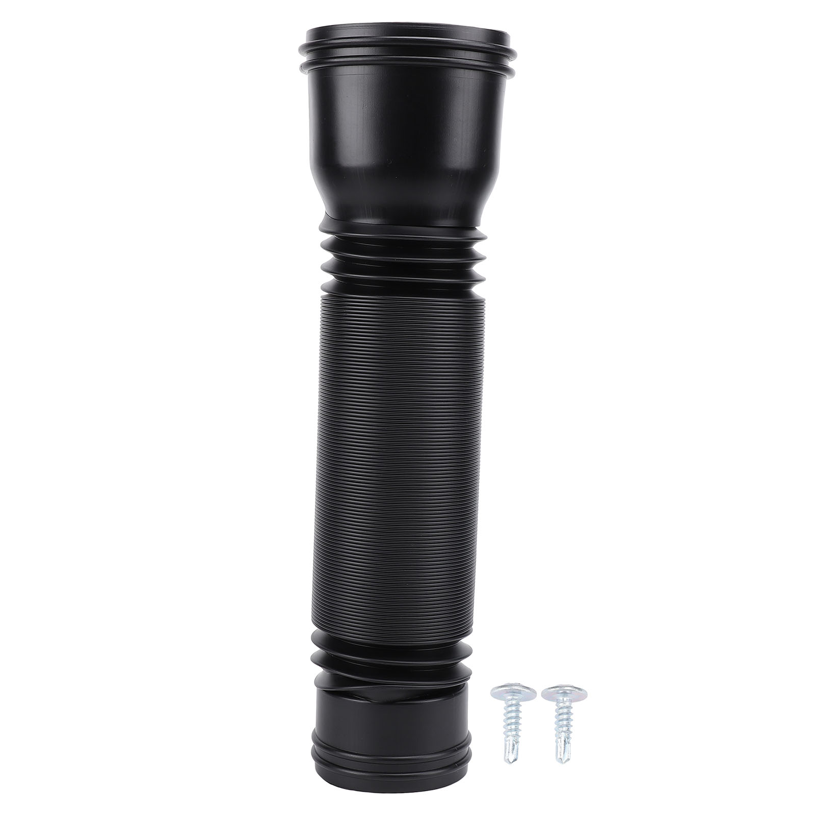 Förlängare för stuprör, flexibel pe-utdragbar dräneringsförlängare för utomhusvilla, rund: Svart