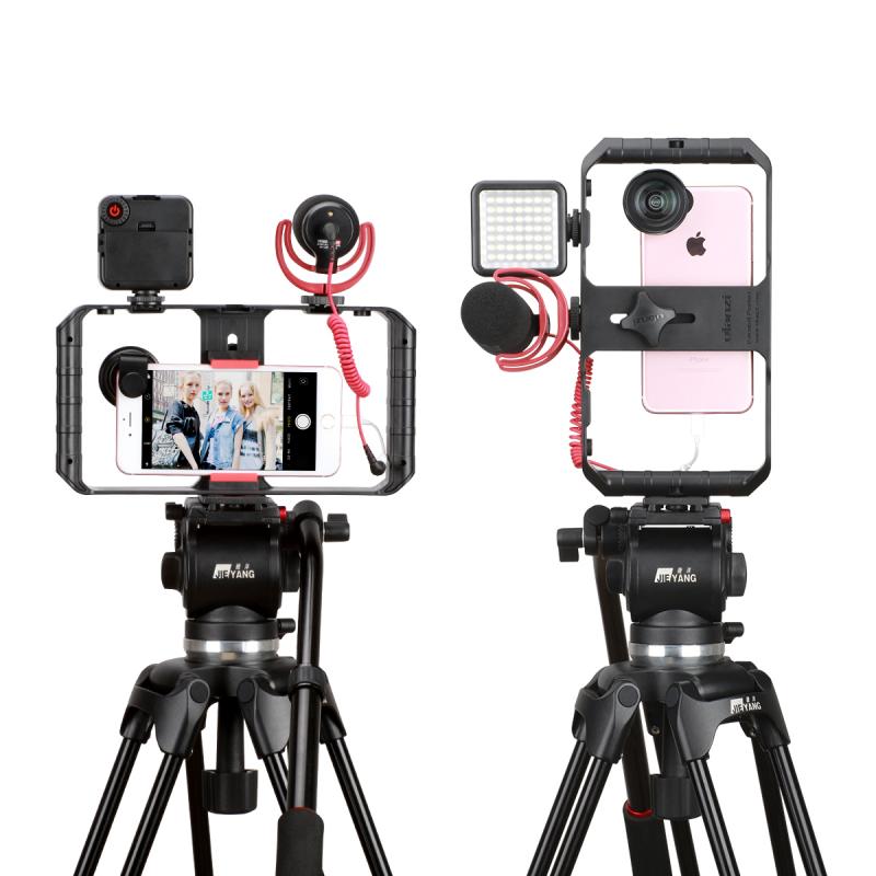 Ulanzi u-rig pro smartphone video rig sko monteres film udstyr sag håndholdt telefon videostabilisator greb stativ monteringsstativ