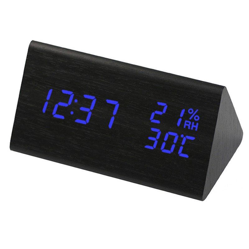 Temperature Display LED Digital Alarm Clock Home Desktop Clock Table Electronic Desktop Clocks USB Wake Up Clock For Snooze Home: 03