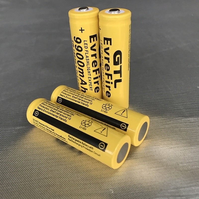 2/4/6/8pcs/set 18650 battery 3.7V 9900mAh rechargeable liion battery for Led flashlight batery litio battery cell GTL EvreFire