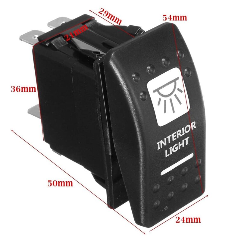 1PCS Interior Light Rocker Switch White For UTV AT... – Grandado