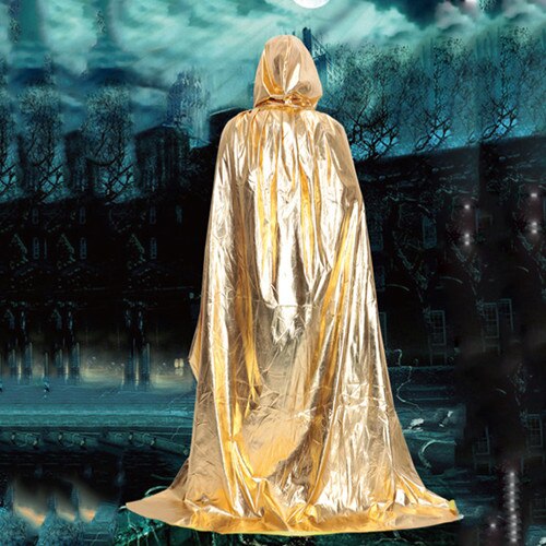 Party & Diy Decoraties Halloween Kostuum Wizard Cape Dweilen Volwassen Grim Reaper Zwart Rood Zilver Gouden Mantel: Golds