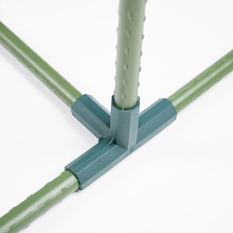 11MM Plastic Garden Pillar Connectors Greenhouse Frame Joints 3Ways 4Ways Tee Connector Plant Shelf Support DIY Fittings