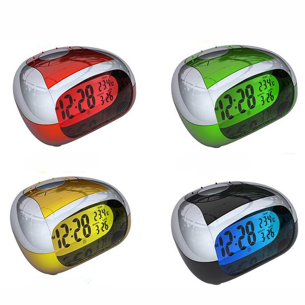 Intelligent Alarm Clock LED Eye Product Night Light 5 Colors Talking Clock Modern Music Watches Livingroom Diaplay