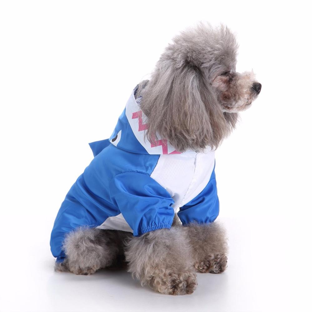 Large Dog Raincoat Clothes Waterproof Rain Jumpsuit For Big Medium Small Dogs Golden Reflective Outdoor Pet Clothing Coat Blue