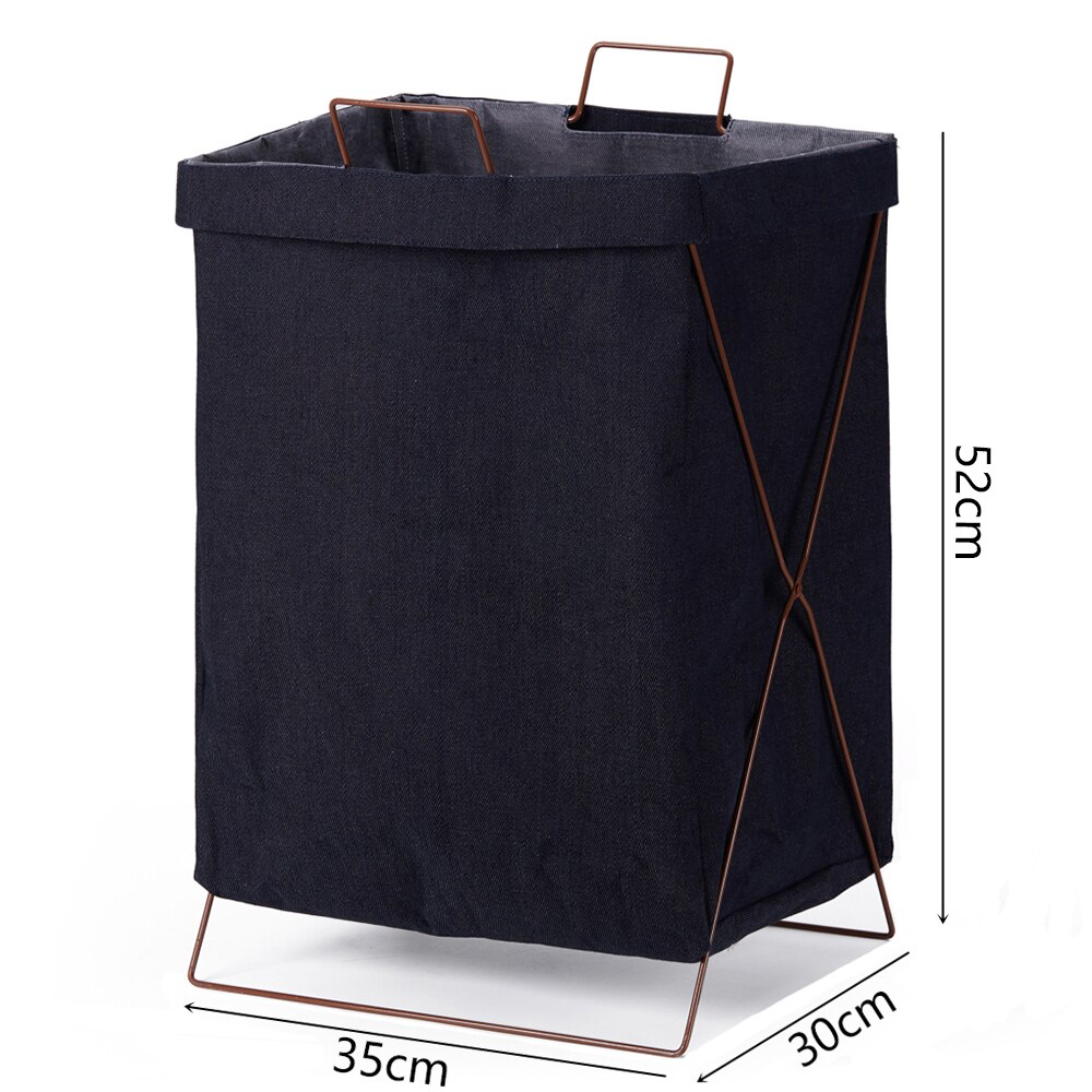 cotton linen Nordic simple support-type laundry basket waterproof moisture-proof foldable laundry bag