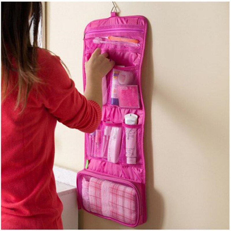 Portable Hanging Organizer Bag Foldable Cosmetic Makeup Case Storage Traveling Toiletry Bags Wash Bathroom Accessories RD840122