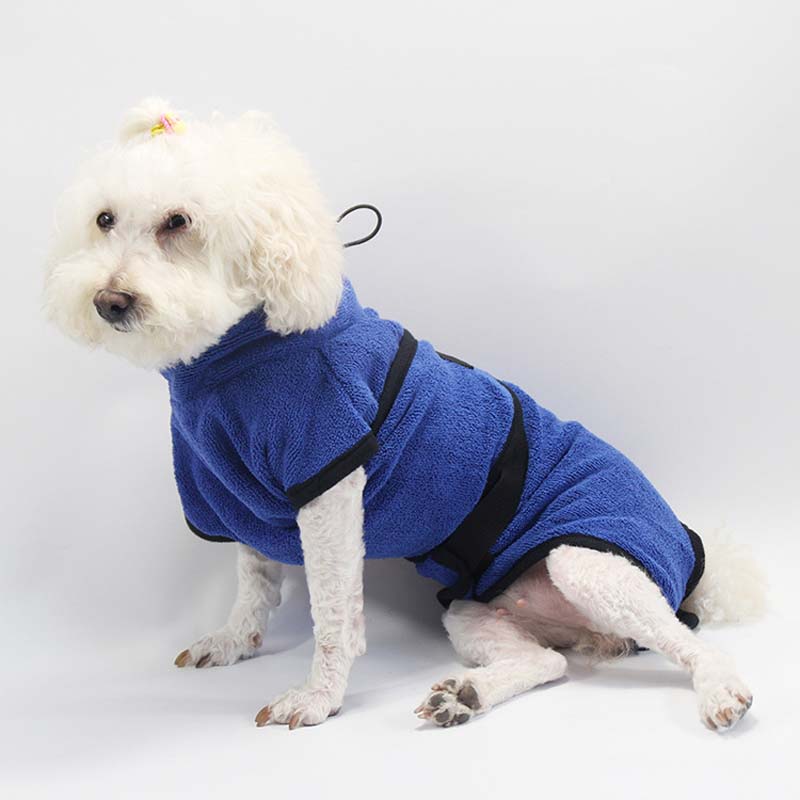 Albornoz para perros, ropa cálida para gatos, toalla de secado rápido superabsorbente para perros pequeños grandes, Azul Púrpura Toalla de baño, suministros para mascotas, XS-XL