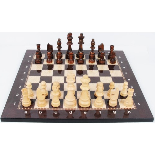 Lux topkvalitets raffineret træfoldning stort skak sæt brikker massivt træ ahorn skakbræt underholdning brætspil børn