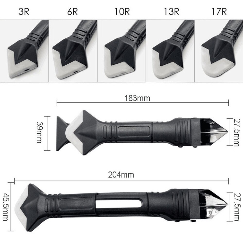 3In1 Rubber Schraper Glas Siliconenkit Remover Set Kalefateren Finisher Kit Glad Schraper Grout Kit Gezamenlijke Silicone Hand Tool