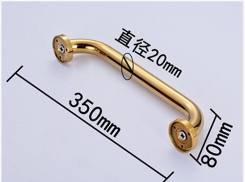 High-grade 14 Inch Bathroom Safety Bathtub handrail Grab Bar - Golden Brass Wall Mount 11-233