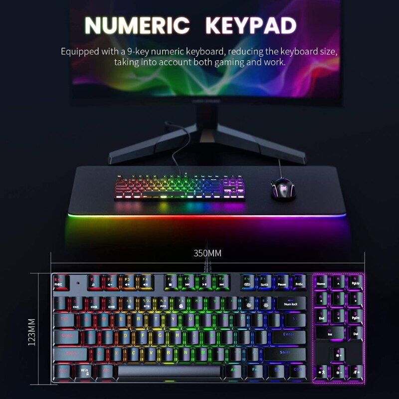 RGB Wired Gaming Keyboard and Mouse Combo RGB Backlit Gaming Keyboard Set