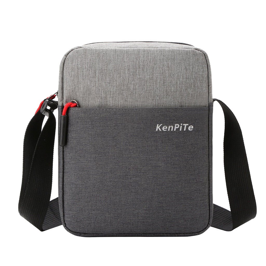 Men Diagonal Mini Messenger Shoulder Bag Multi-Function Mobile Phone Wallet Outdoor Sports Crossbody Bag Bolsas#25: Gray 