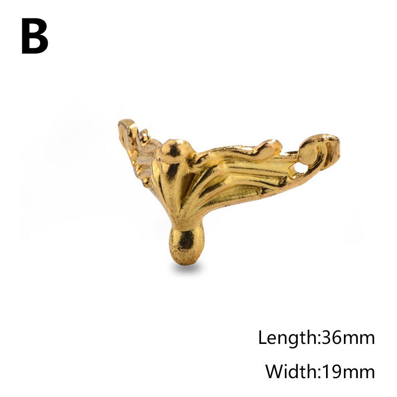 Antique Corner Protector Box Wood Case Decorative Feet Leg Corner Bracket Furniture Hardware Feet Leg Corner: B