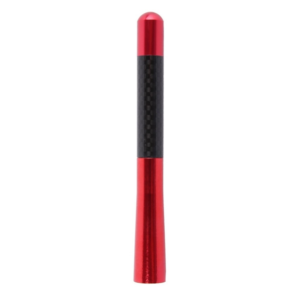 1 stück 12CM Radio Auto Antenne Antenne Kurz Antenne Auto Dekoration Kohlenstoff Fiber verrotten/SILBER/BLAU Für Ford/Fokus/Toyota: rot