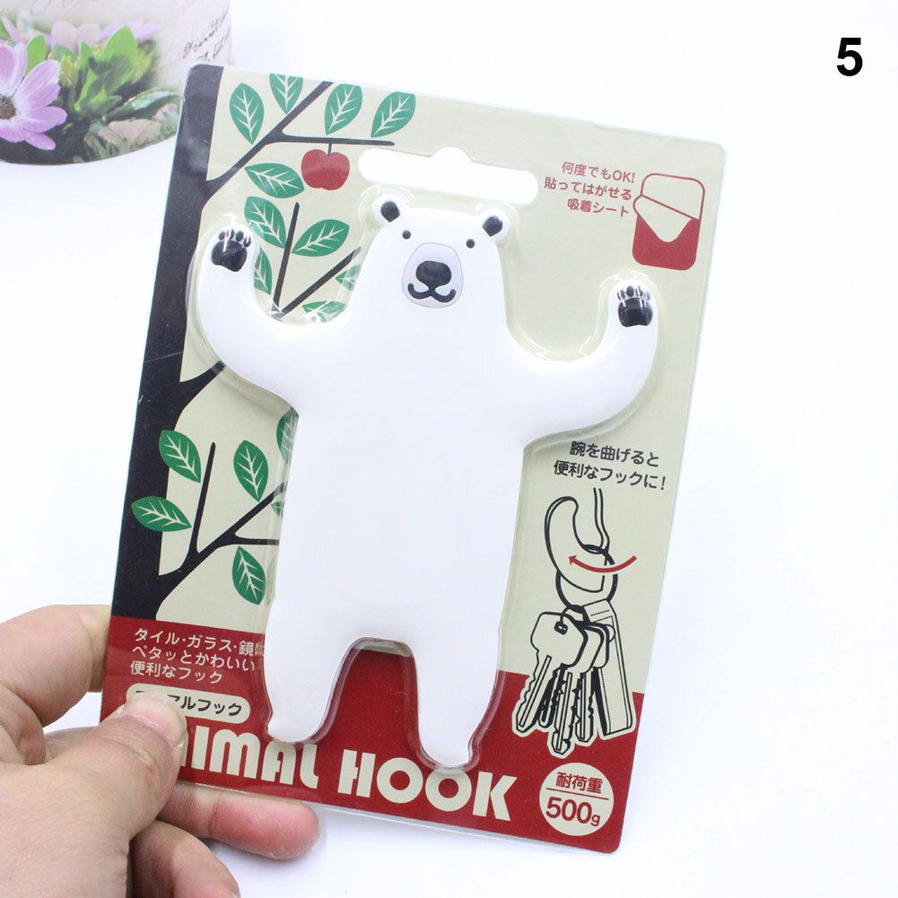 Hameçons animaux dessin animé en vogue | 1 pièce, pâte de réfrigérateur, décoration de maison Portable mignonne MDD88: 5