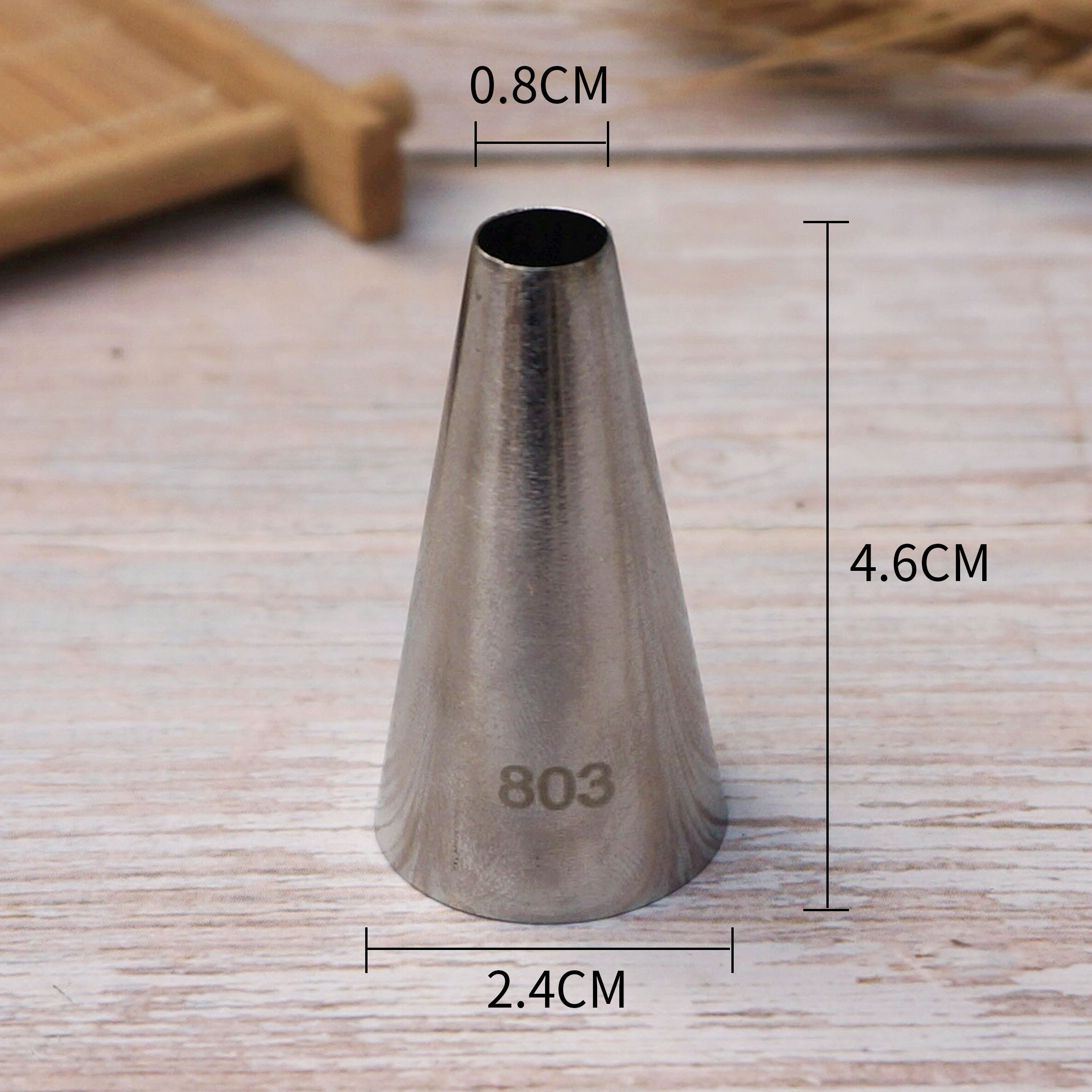 #801 802 803 Round Piping Nozzles Pastry Tips Cake Cream Decorating Baking Tool Stainless Steel Cupcake Cookie Icing Macaroon: 803