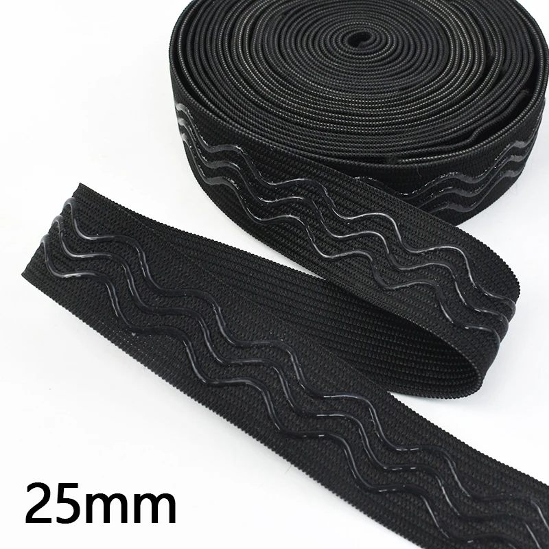 Bandas elásticas de silicona de 2/5/10M, 20-40mm, cinta elástica antideslizante, cinturón de costura, ropa deportiva, banda de goma, accesorios para ropa de Yoga: Latón envejecido / 2M