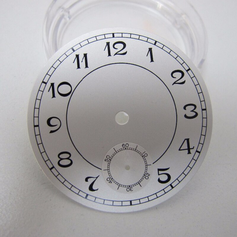 38.9mm urdele urskive hvid urskive passer til unitas eta 6498 st urværk