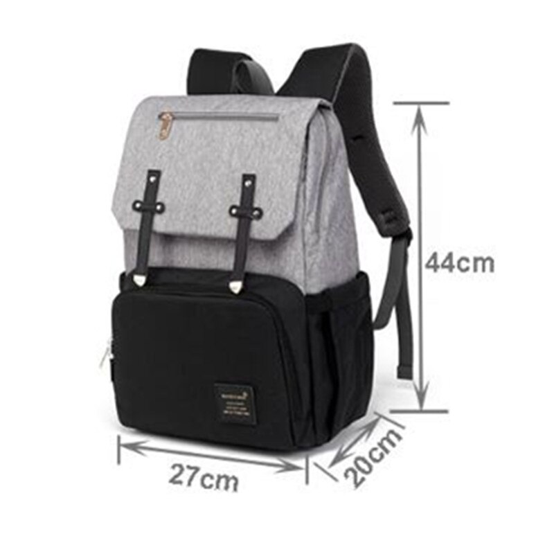Diaper Bag Mummy Daddy Backpack Baby Stroller Bag Waterproof Oxford Handbag Nursing Nappy Bag Kits USB Rechargeable Holder