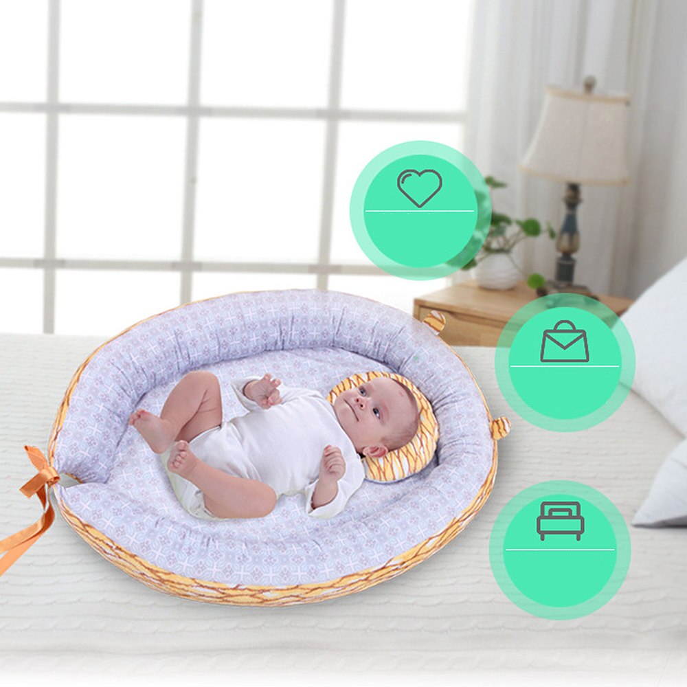 Bébé Portable couffin chaise longue respirant hypoallergénique lit de couchage coton enfant en bas âge pliant berceau pour sac de rangement