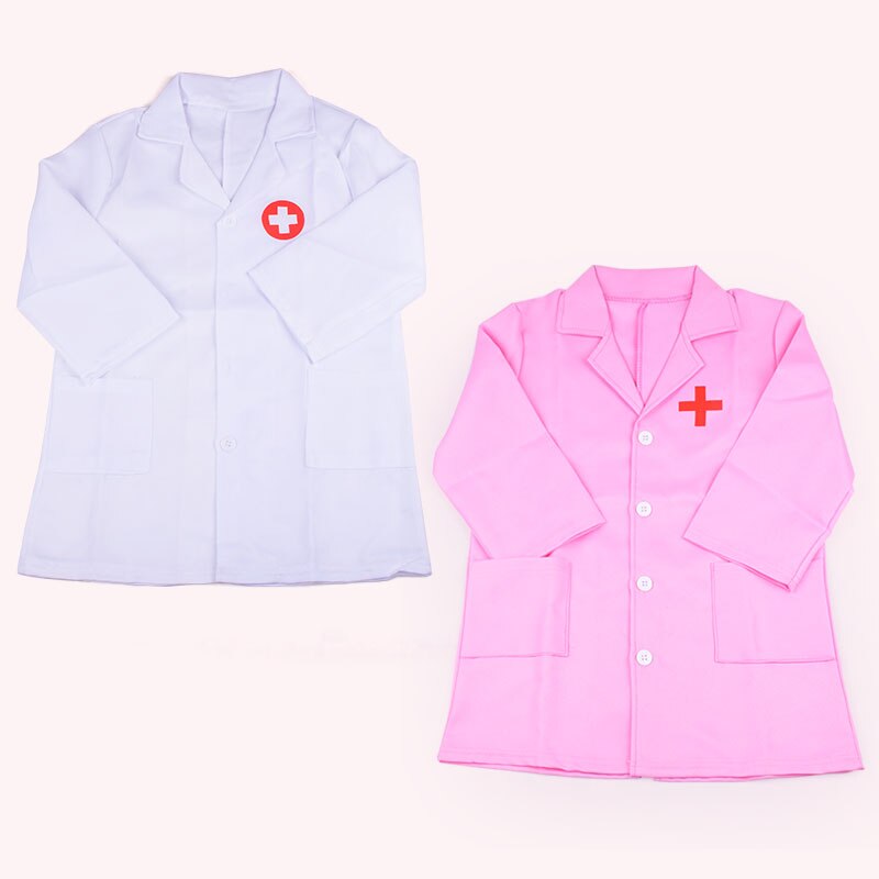 Børns læge sygeplejerske rollespil kostume halloween festfrakke hvid morgenkåbe sygeplejerskeuniform