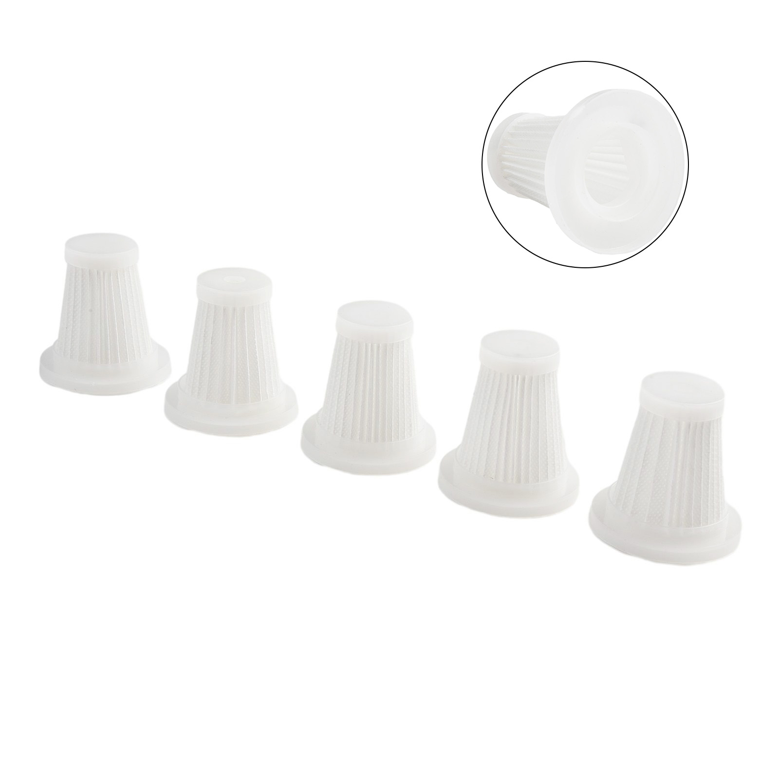 2/3/5 Stuks Auto Stofzuiger Filter Draadloze Stofzuiger Wasbaar Filter Handheld Stofzuiger Accessoires: Licht Geel