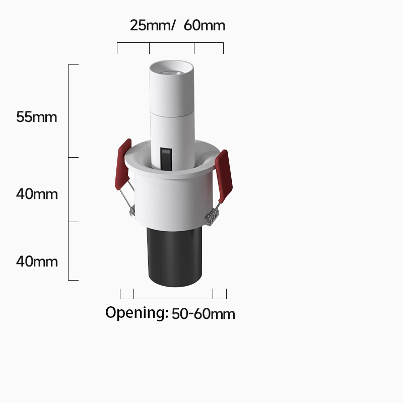 Led Spots Verstelbare Hoek Stretching Spot Licht Mini Kleine Ronde Inbouw Plafondlamp 5W 7W Foco Voor Woonkamer Huis: S / Blauw / 3w