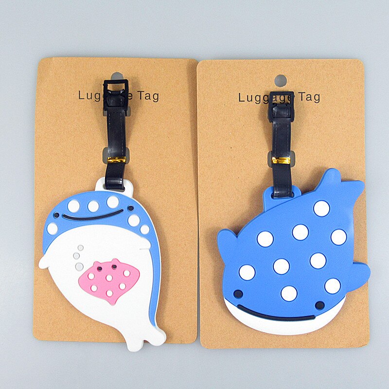 Travel Accessoires Leuke Cartoon Blue Whale Bagage Tags Naam Koffer ID Adres Holder Bagage Boarding Tags