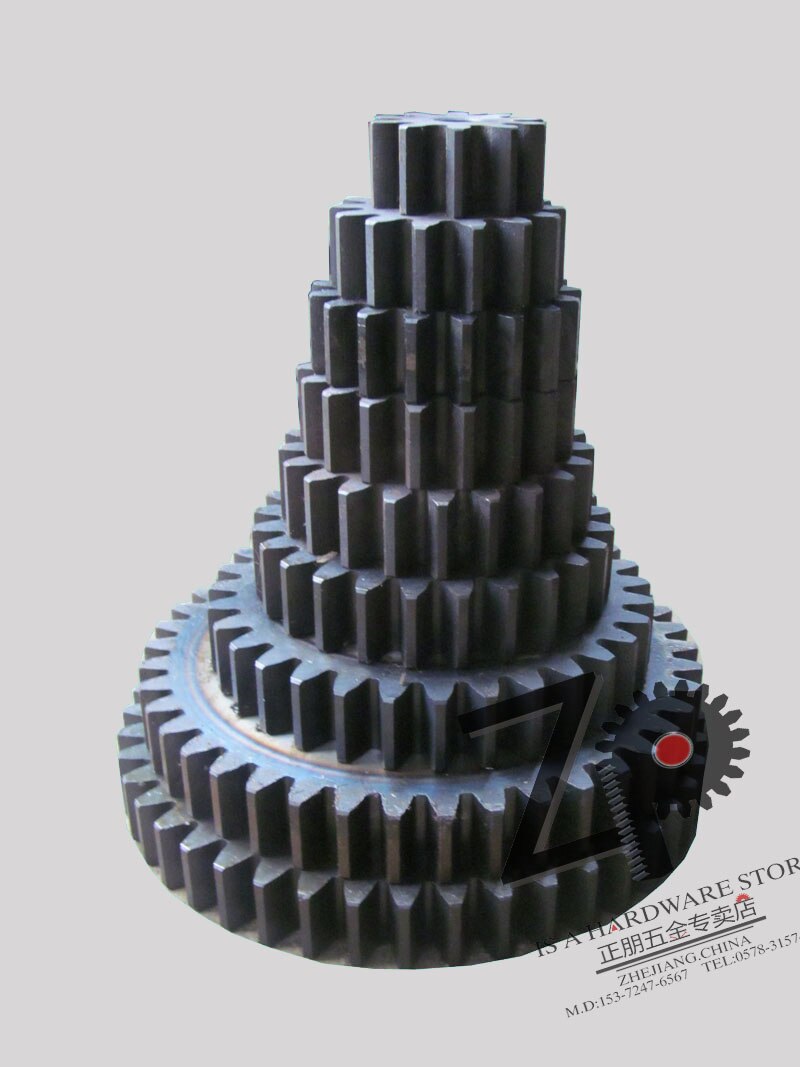 MOD2 gear rack 50teeth-54teeth hardened thickness 20mm 2 mode gear pinion cylindrical spur gear helical gear rack custom