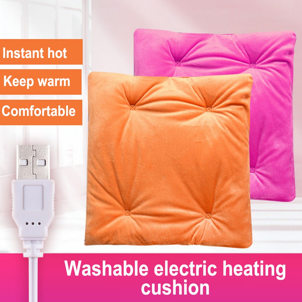 Usb Elektrische Verwarming Kussen Wasbaar Home Office Stoel Auto Verwarming Pad Universal Herfst Winter Warm Houden Antislip Rijden stoel