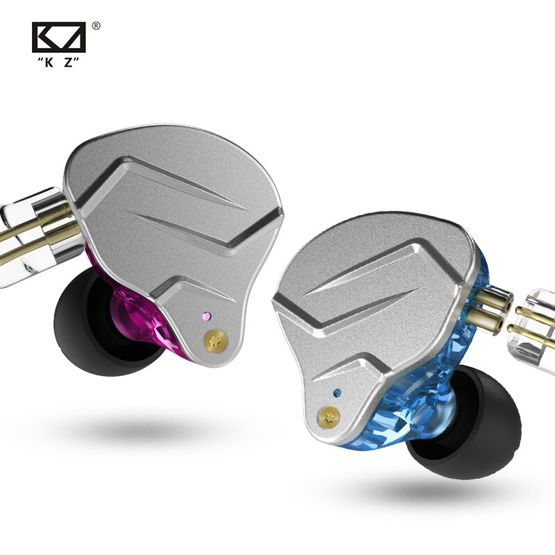 Kz zsn pro 1ba+1dd hybrid-technologie hifi-metall-in-ear-kopfhörer mit bass-ohrhörer, sport-headset mit geräuschunterdrückung  zs10 pro zst  as10