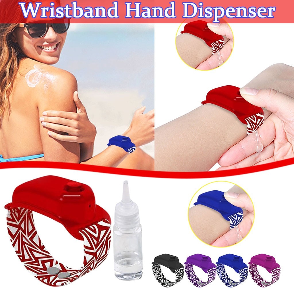 5Pc Handdesinfecterend Doseren Draagbare Armband Polsband Hand Dispenser Sub-Verpakking Siliconen Wassen Hand Gel Clean Tool 10ml